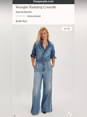 Free People Wrangler Radiating Coveralls